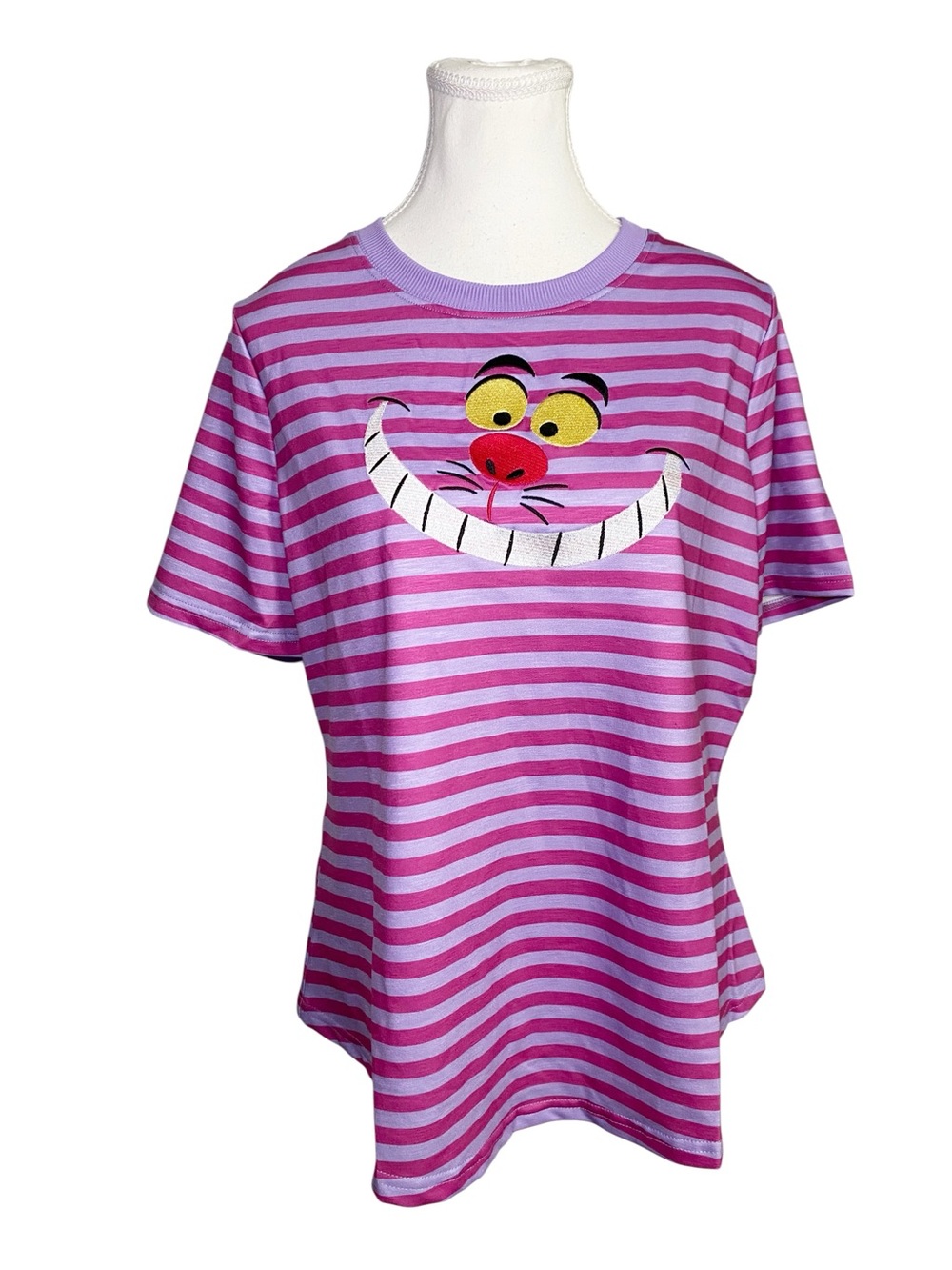 Unique Vintage Disney Cheshire Cat Striped Top Plus Size 2X NWT